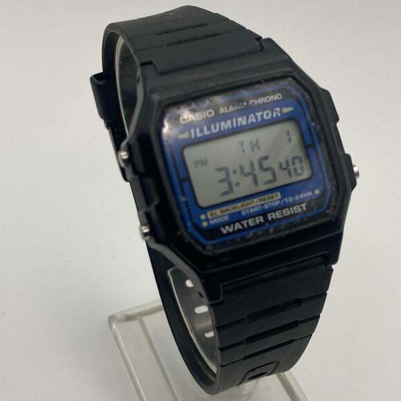 Casio Black Tone F-105 Digital Alarm Stopwatch Watch Working New Battery - Picture 4 of 6